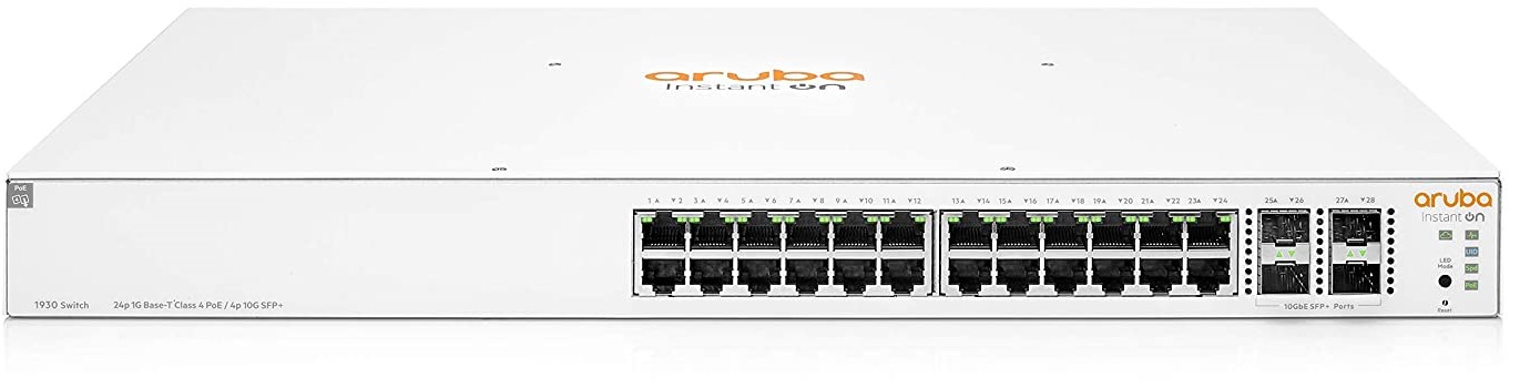 SWITCH 24-PORT IOn 1930 24G 4SFP+ PoE+ 370W Aruba
