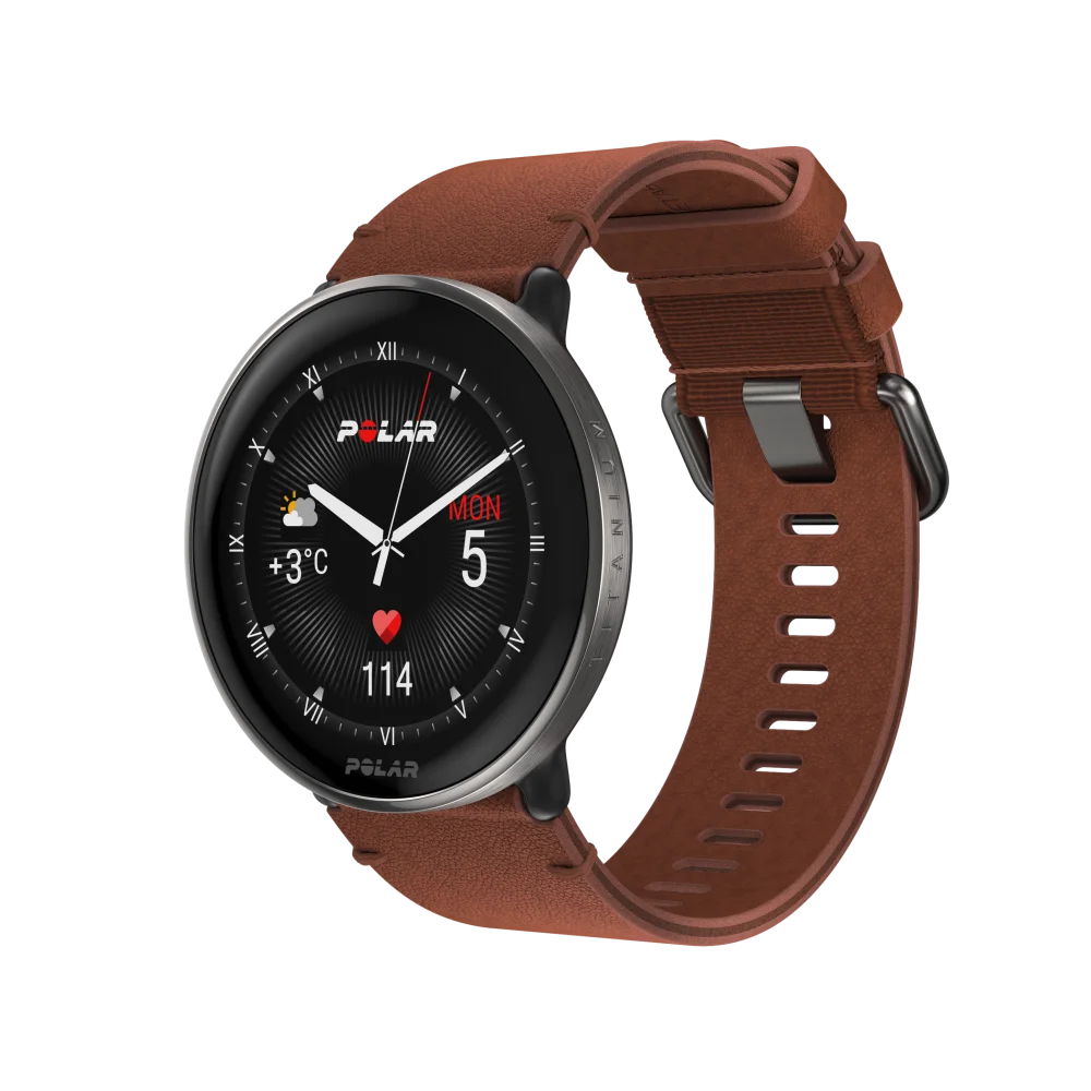 שעון חכם POLAR IGNITE 3 TI LTHR BRNZ M/L