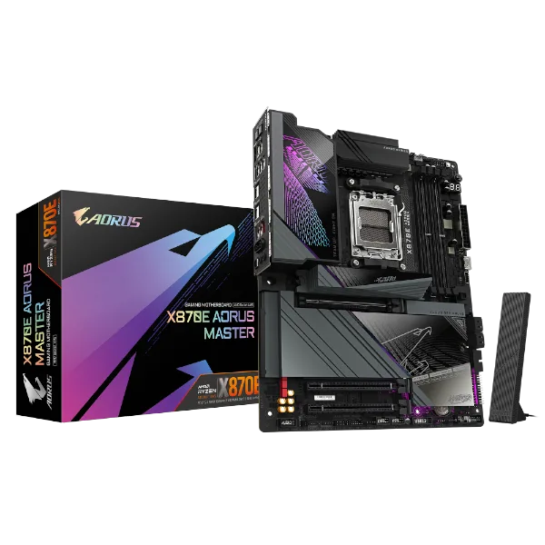 לוח אם GIGABYTE X870E AORUS MASTER WIFI 7 ATX DDR5 AM5 5GBE LAN