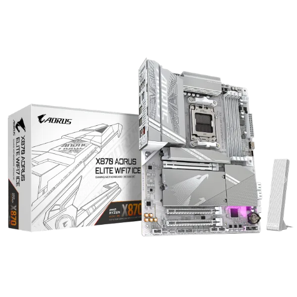 לוח אם Gigabyte X870 AORUS ELITE X3D ICE AMD AM5 WIFI7 ATX