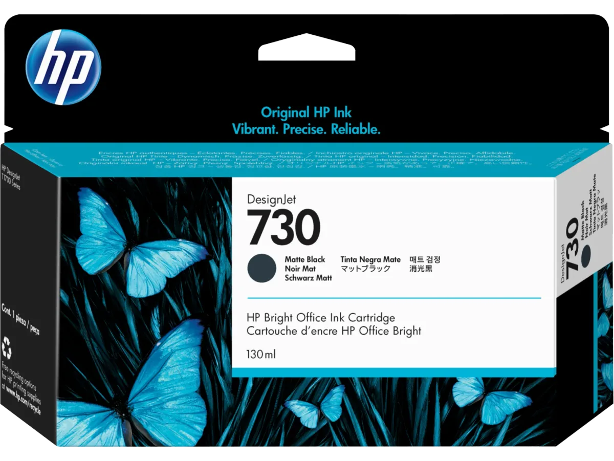 ***מילוי HP 730 שחור מט P2V65A T1700 130ml