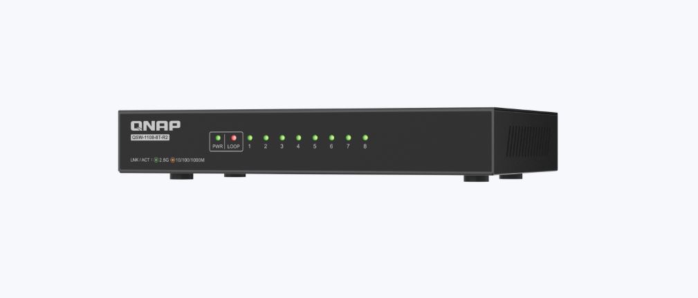 מתג לא מנוהל QNAP 8-Port 2.5GbE QSW-1108-8T-R2