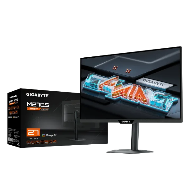 מסך גיימינג חכם Gigabyte M27QS 2K SS IPS 1Ms 180Hz Google TV