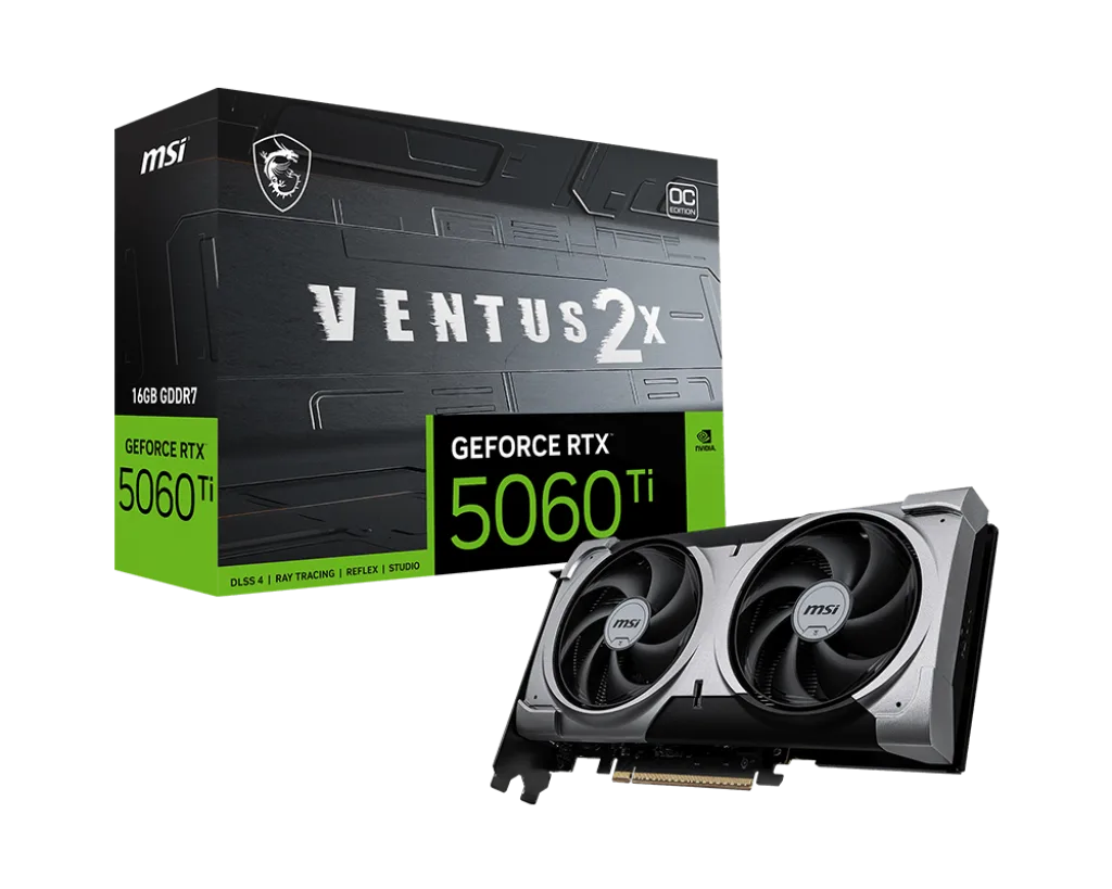 כרטיס מסך MSI RTX 5060 Ti 16G VENTUS 2X OC PLUS