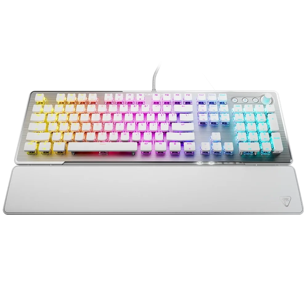 מקלדת גיימינג מכנית Turtle Beach Vulcan II – תאורת AIMO RGB לבן