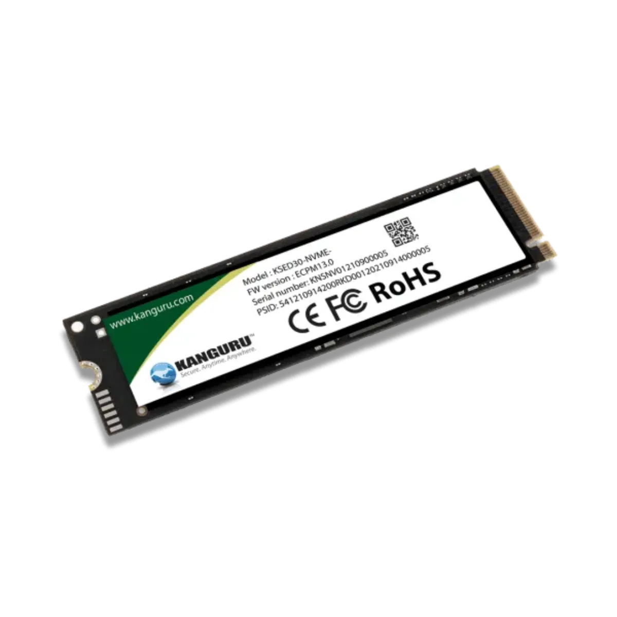 דיסק פנימי מוצפן Kanguru Defender SED30™ 2TB M.2 NVMe