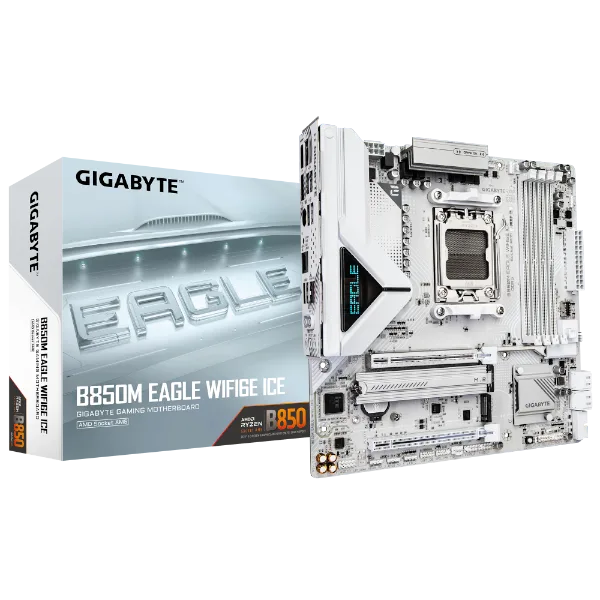 לוח אם GIGABYTE B850M EAGLE WIFI6E ICE M-ATX DDR5 AM5 BT 2.5GB
