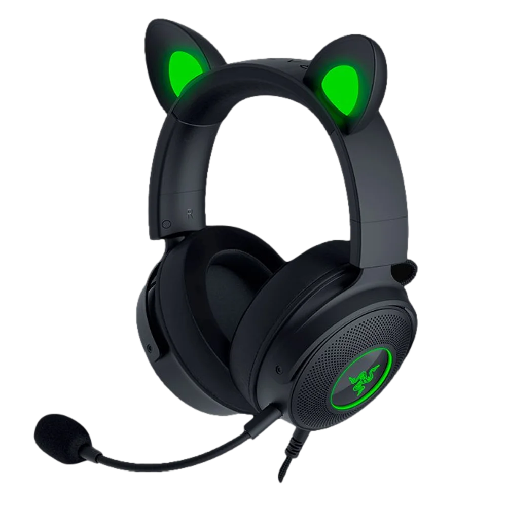 מציאון – אוזניות אלחוטיות שחור RAZER KRAKEN KITTY V2 PRO