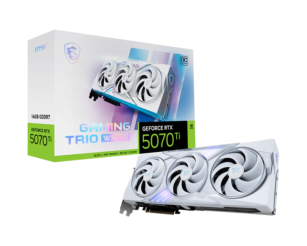 לוח אם RTX 5070 Ti 16G GAMING TRIO OC WHITE