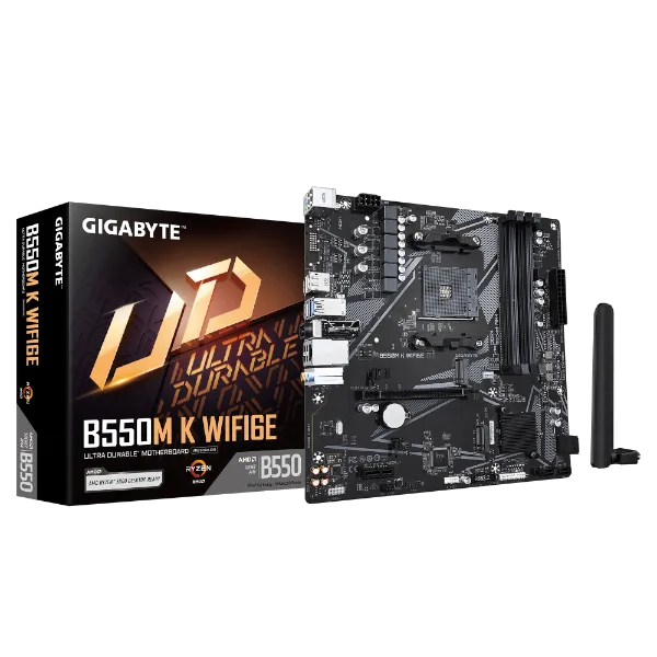 לוח אם Gigabyte B550M K WF6E AM4 Micro-AtX DDR4