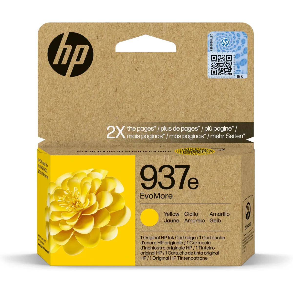 ראש דיו 937e XL צהוב 4S6W8NE pro 9730