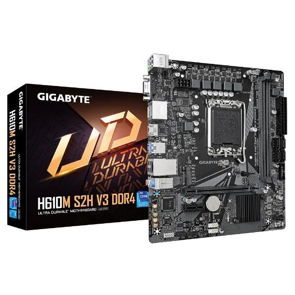 לוח למעבדי אינטל Gigabyte H610M S2H V3 Micro-ATX VGA DP HDMI