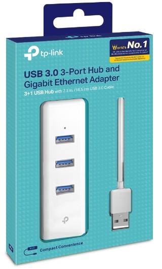 TP-LINK USB3.0 to LAN Card 10/100/1000 + 3x USB3.0