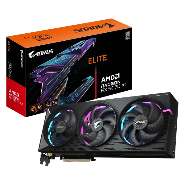 כרטיס מסך GIGABYTE AORUS Radeon RX9070 XT ELITE 16G