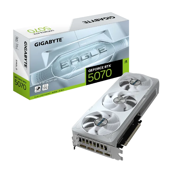 כ.מסך GIGABYTE GeForce RTX 5070 EAGLE OC ICE SFF 12G