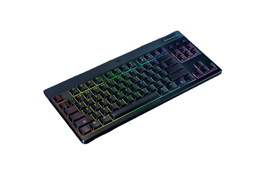 RAZER BLACKWIDOW V4 LOW-PROFILE TENKEYLESS HYPERSPEED – מקלדת מכנית אלחוטית