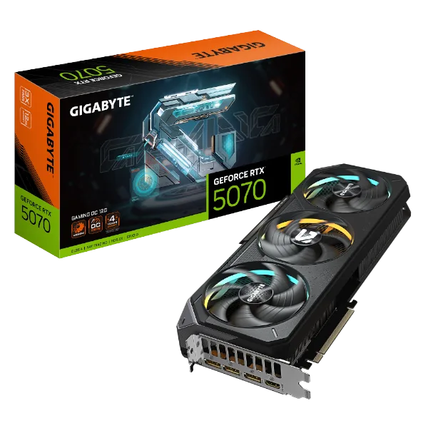 כ.מסך GIGABYTE GeForce RTX 5070 GAMING OC 12G