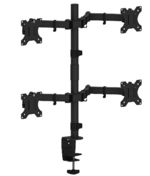 מתקן תלייה ל-4 מסכי מחשב ארגונומי 13"-27" Lexus MS-07 צבע שחור 1Y
