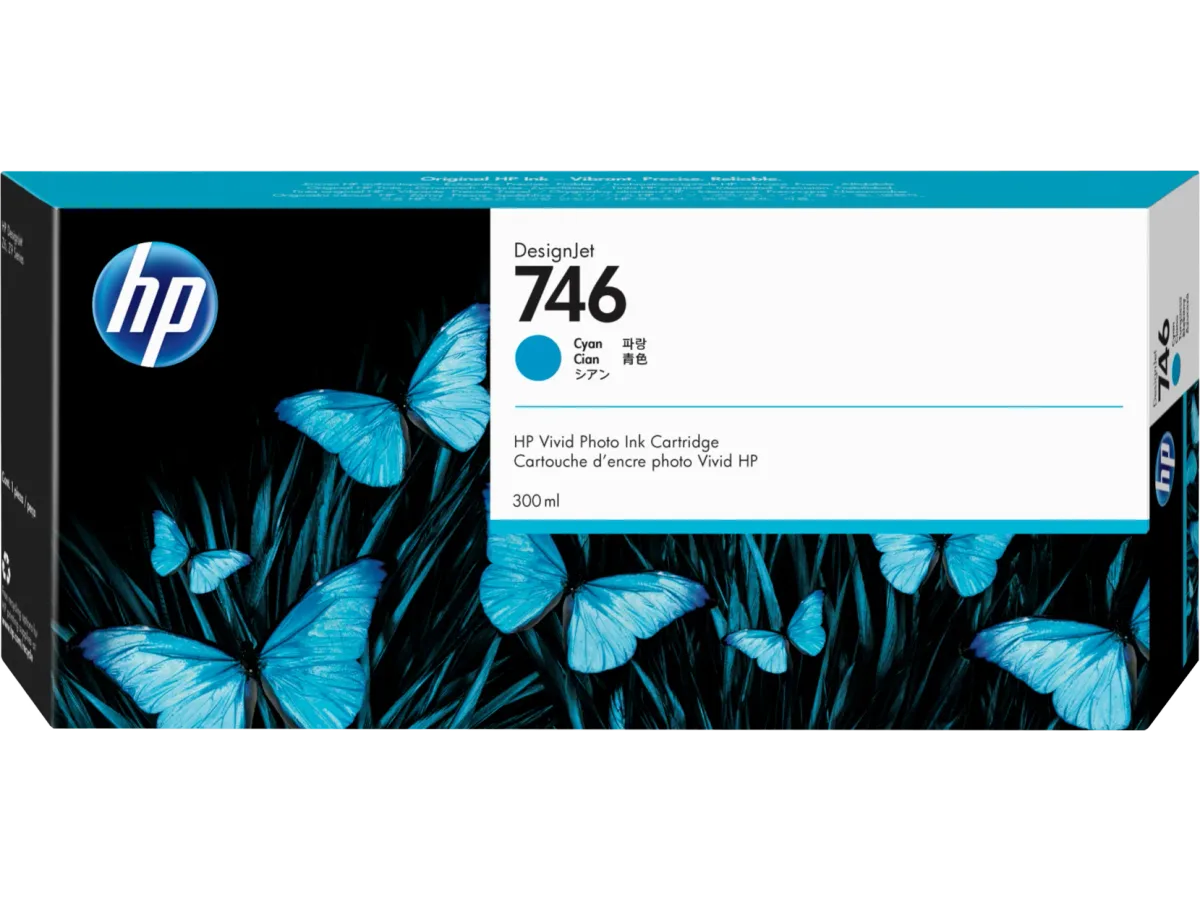 מילוי HP 746 ציאן P2V80A Z6 Z9 300ml