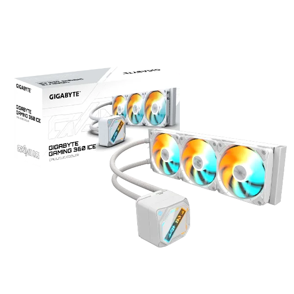 קירור נוזלי משולש Gigabyte Gaming 360 ICE 3XARGB 120MM Fan White