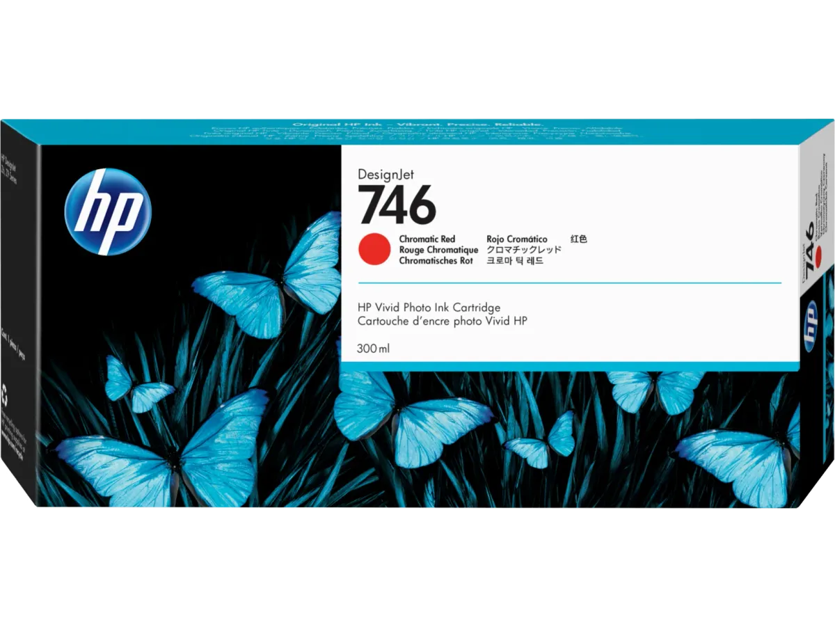 מילוי HP 746 אדום כרומ P2V81A Z6 Z9 300ml