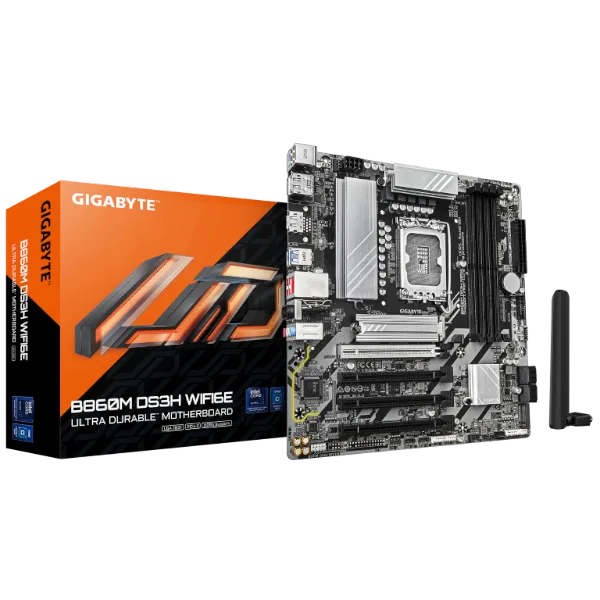 לוח לאינטל דור 15 Gigabyte B860M DS3H Micro-ATX WIFI BT DDR5