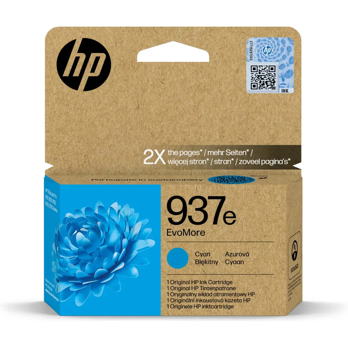 ראש דיו 937e XL ציאן 4S6W6NE pro 9730