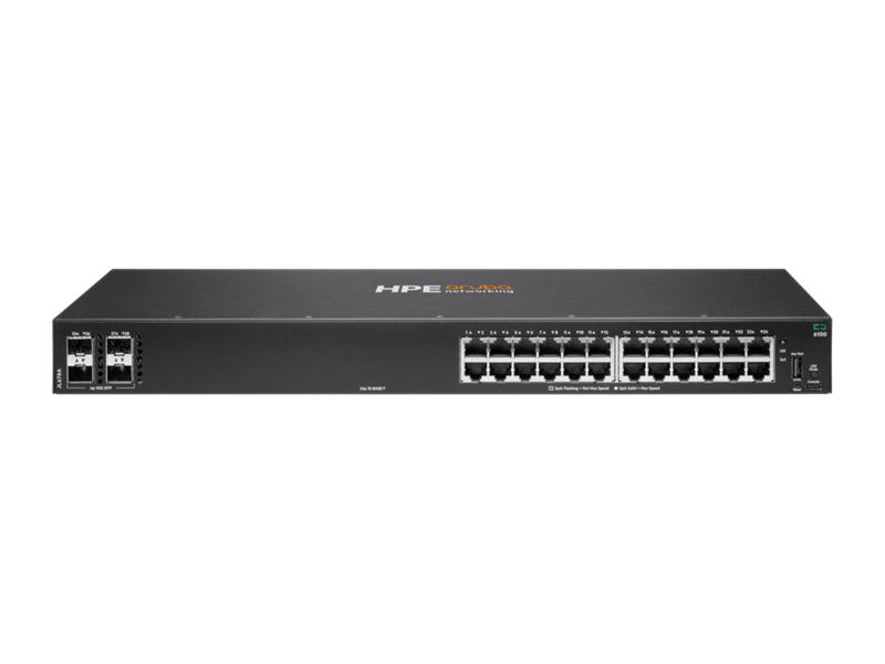 מתג מנוהל מלא HPE Aruba 6100 24G 4SFP+ Swch JL678A