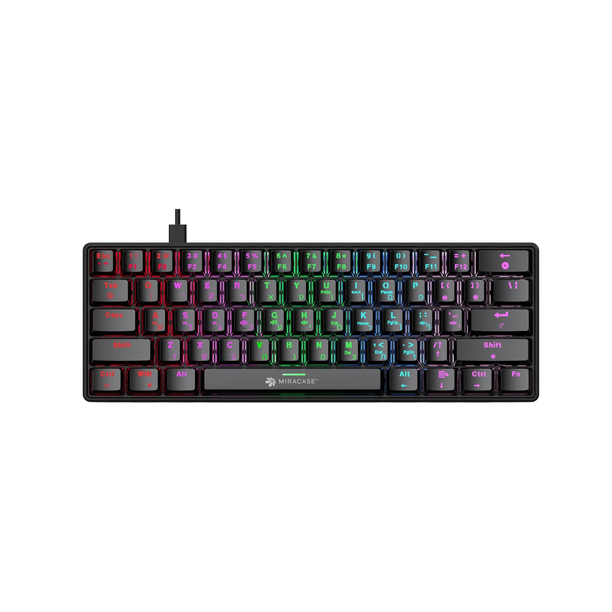מקלדת מכנית חוטית MMCK100 עם תאורת RGB מבית Miracase
