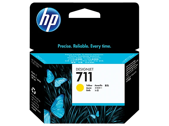 מילוי HP 711 צהוב CZ132A T-520/T-120