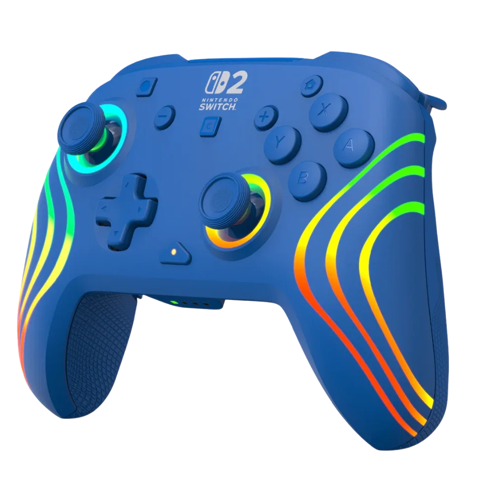 בקר גיימינג אלחוטי ל-Nintendo Switch 2 דגם Afterglow Wave Wireless Controller בצבע כחול מבית Turtle Beach
