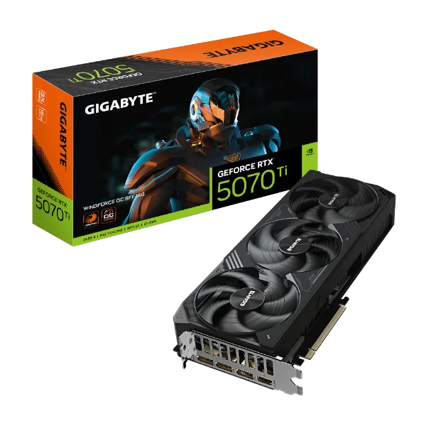 כרטיס מסך Gigabyte RTX 5070 Ti Windforce 3 SFF 16GD DP HDMI