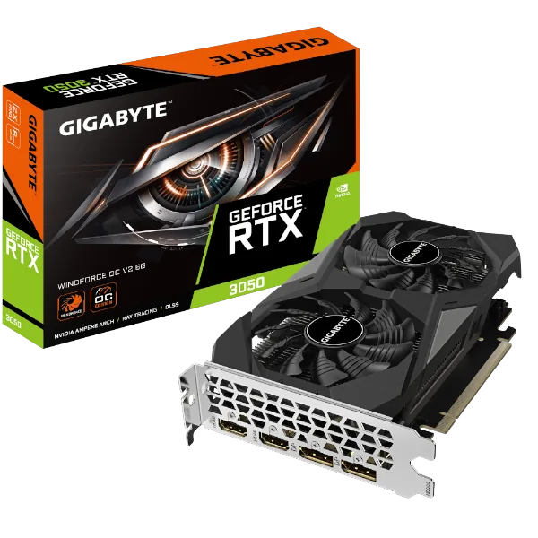 כרטיס מסך Gigabyte NVIDIA GeForce RTX 3050 OC 6GB GDDR6