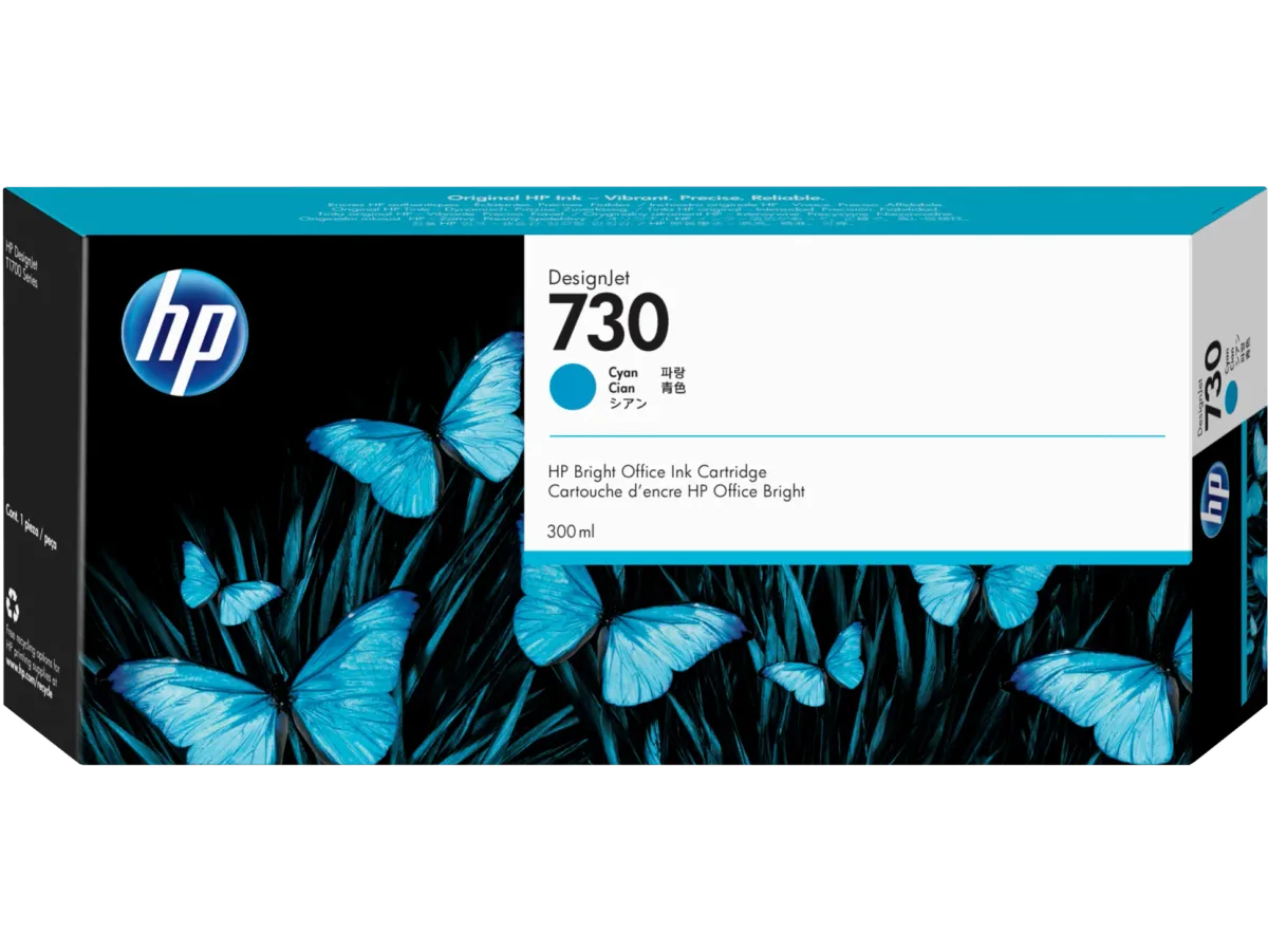 מילוי HP 730 ציאן P2V68A T1700 300ml
