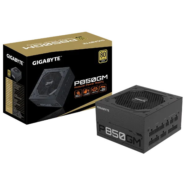 ספק כח GIGABYTE P850GM ATX V12 120mm Fan 80 plus GOLD