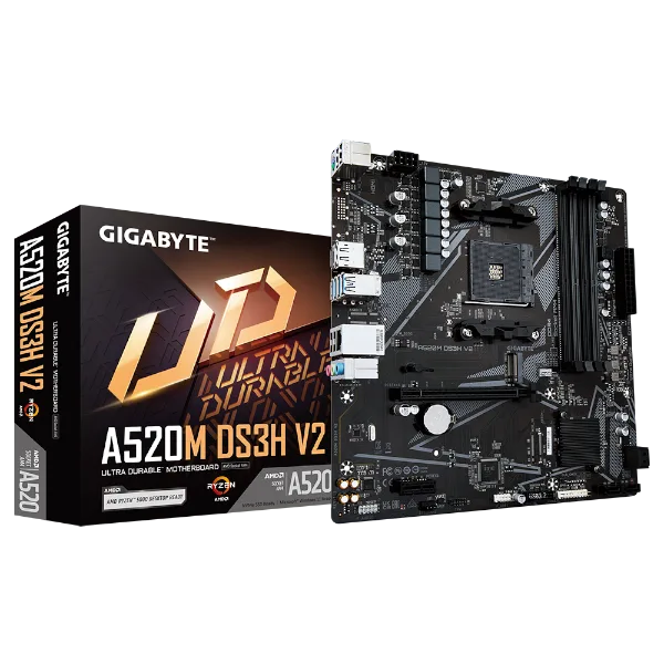 לוח אם GIGABYTE A520M DS3H V2 1.0 AM4 AMD MICRO-ATX