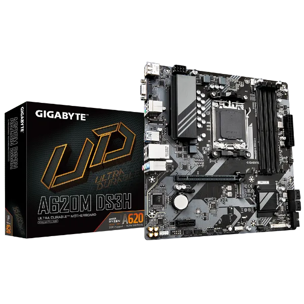 לוח למעבדי Gigabyte A620M DS3H DDR5 PCIE4.0 DP HDMI VGA AMD AM5