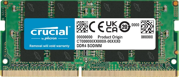 זכרון לנייד Crucial 16GB DDR4 3200Mhz C22 SODIMM