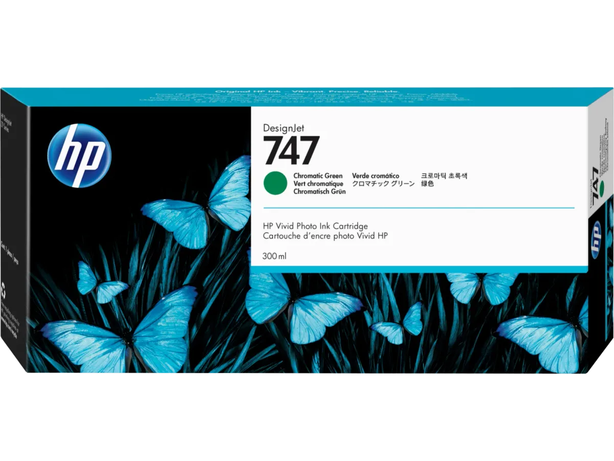 מילוי HP 747 ירוק כרומטיק P2V84A Z9 300ml