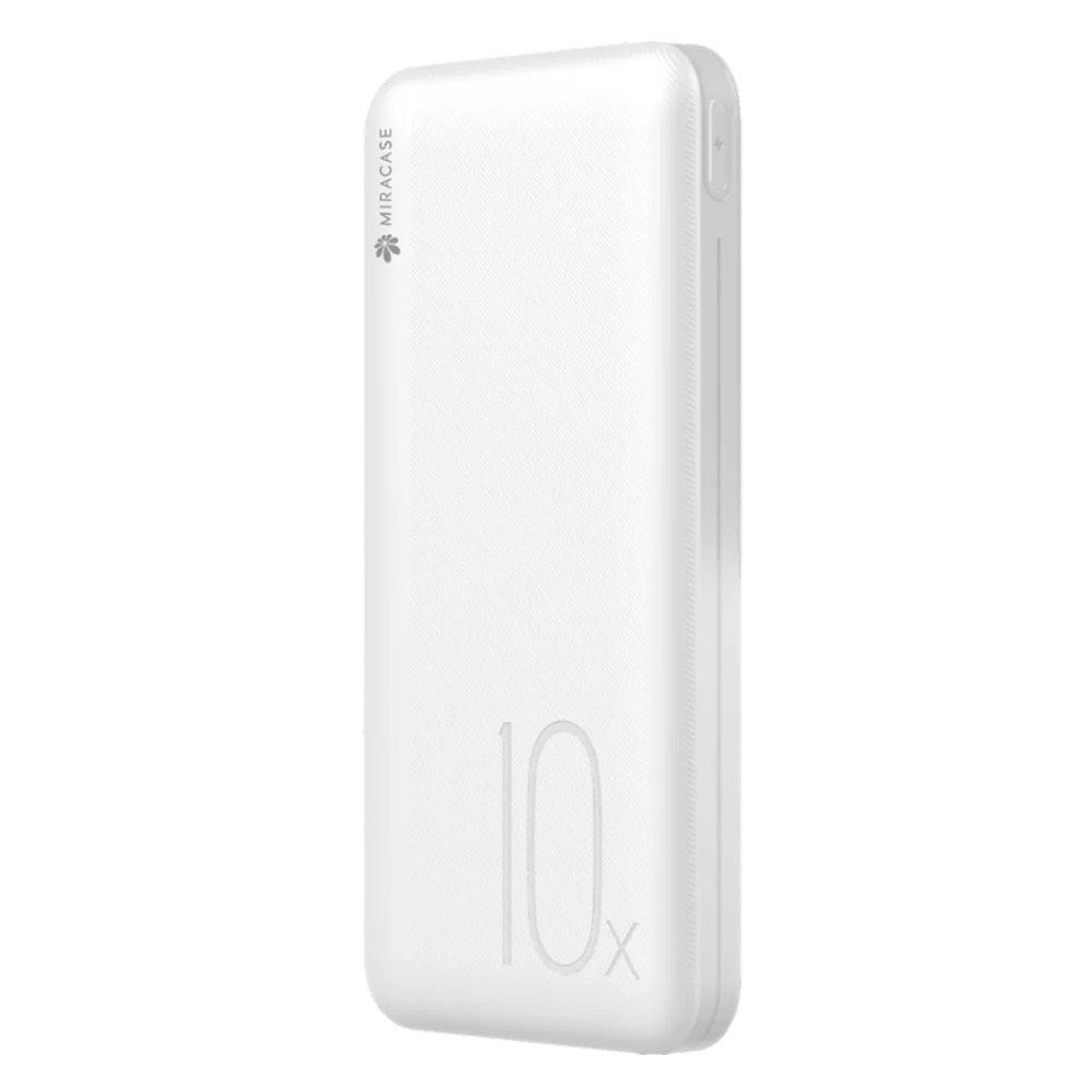 סוללת טעינה 10000mAh 22.5W לבן MIRACASE