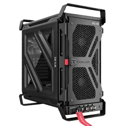 מארז שחור ידיות InfiniRail בלי מאווררים Corsair WARTH Mid Tower