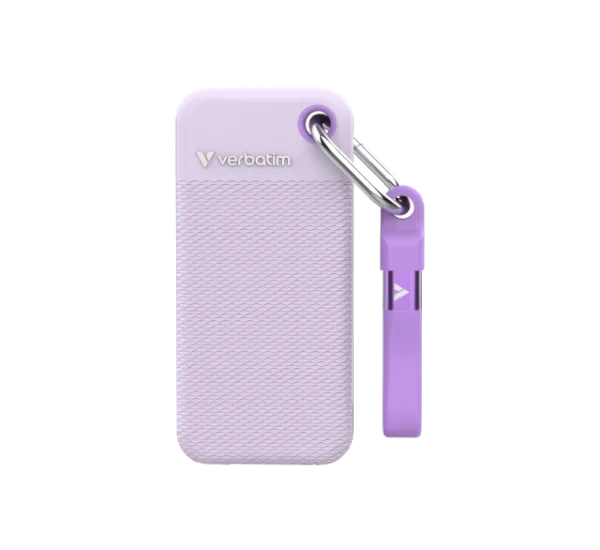 דיסק חיצוני Verbatim Pocket SSD 1TB USB C Gen2 Purple 1000MBps