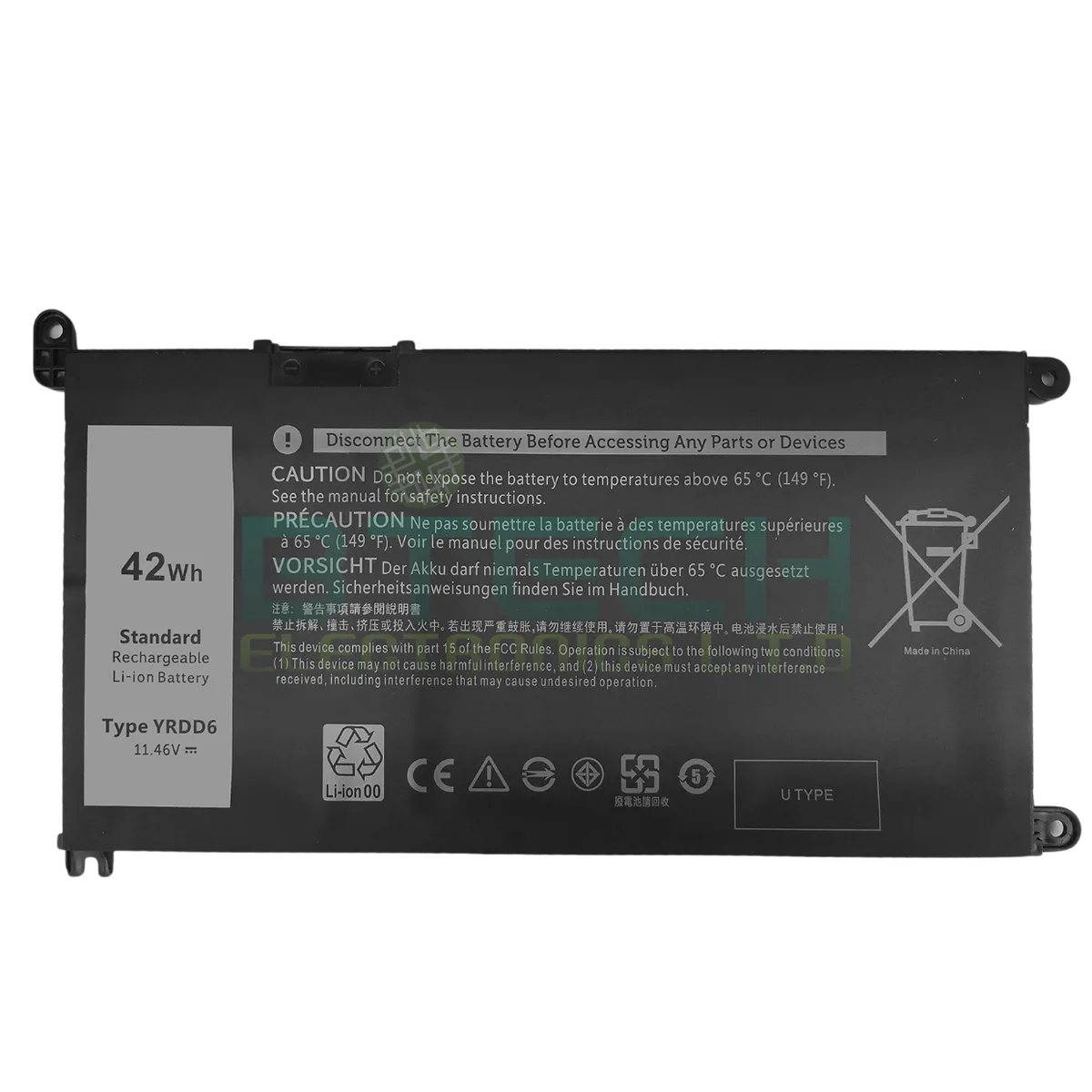 סוללה מקורית למחשב נייד Dell Vostro 14 42WH
