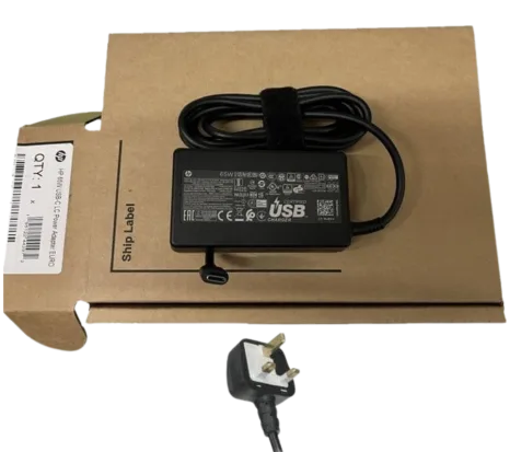 מטען באריזה מקורית Hp 65W 20V 3.25A Type-C |1P3K6AA + כבל מיקי