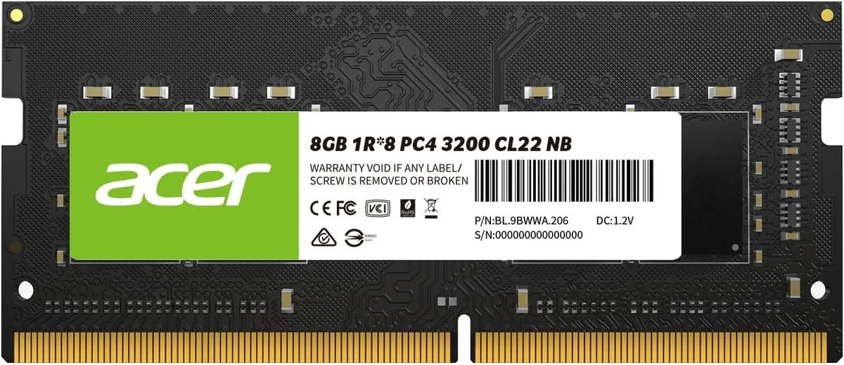 8GB SODIMM DDR4 3200MHz Acer SD100