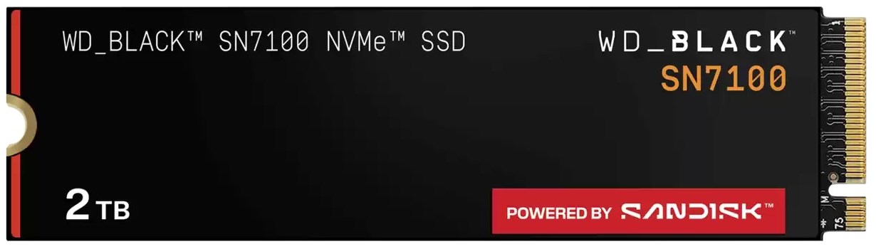 WD SSD 2TB M.2 PCIe 4.0 x4 2280 SN7100 Black
