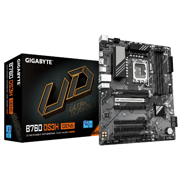 לוח אם אינטל Gigabyte B760 DS3H DDR5 Gen5 ATX DP HDMI LGA1700