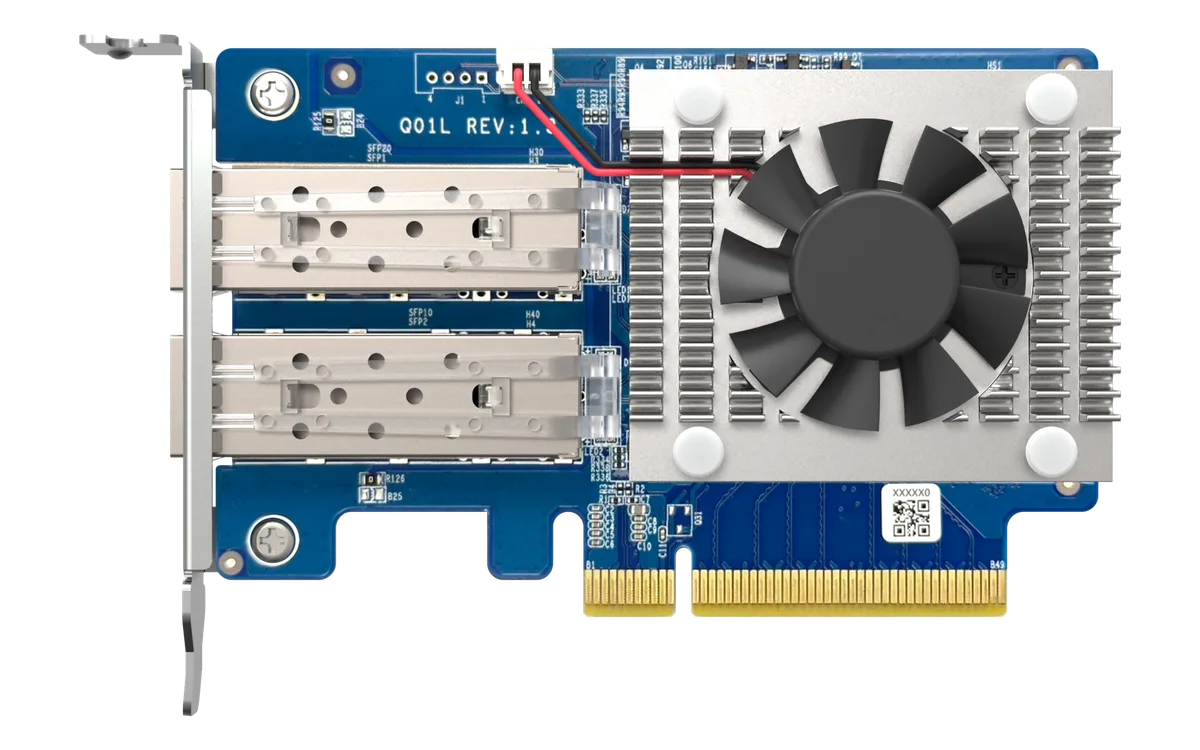 כרטיס רשת QNAP QXG-10G2SF-NXE Dual-Port 10GbE +SFP+ - תואם למחשב ו- NAS
