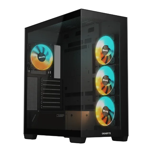 מארז GIGABYTE C500 PANORAMIC STEALTH Mid-Tower4X120mm ARGB Fans