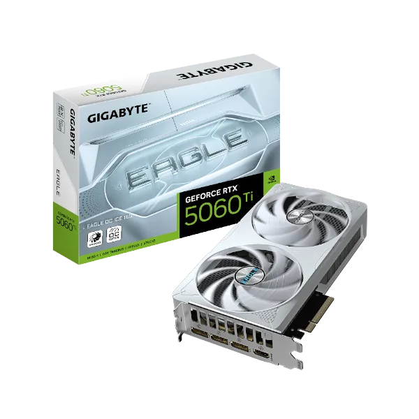 כרטיס מסך Gigabyte RTX 5060 Ti Eagle OC ICE 16GB White